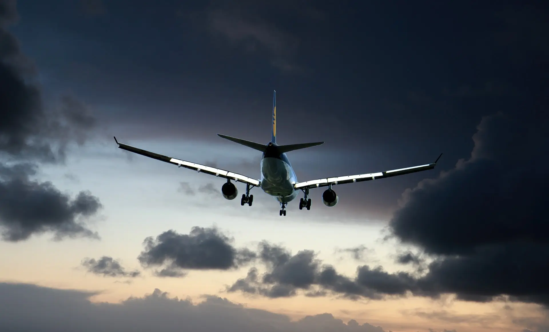 Plane flying in the sky