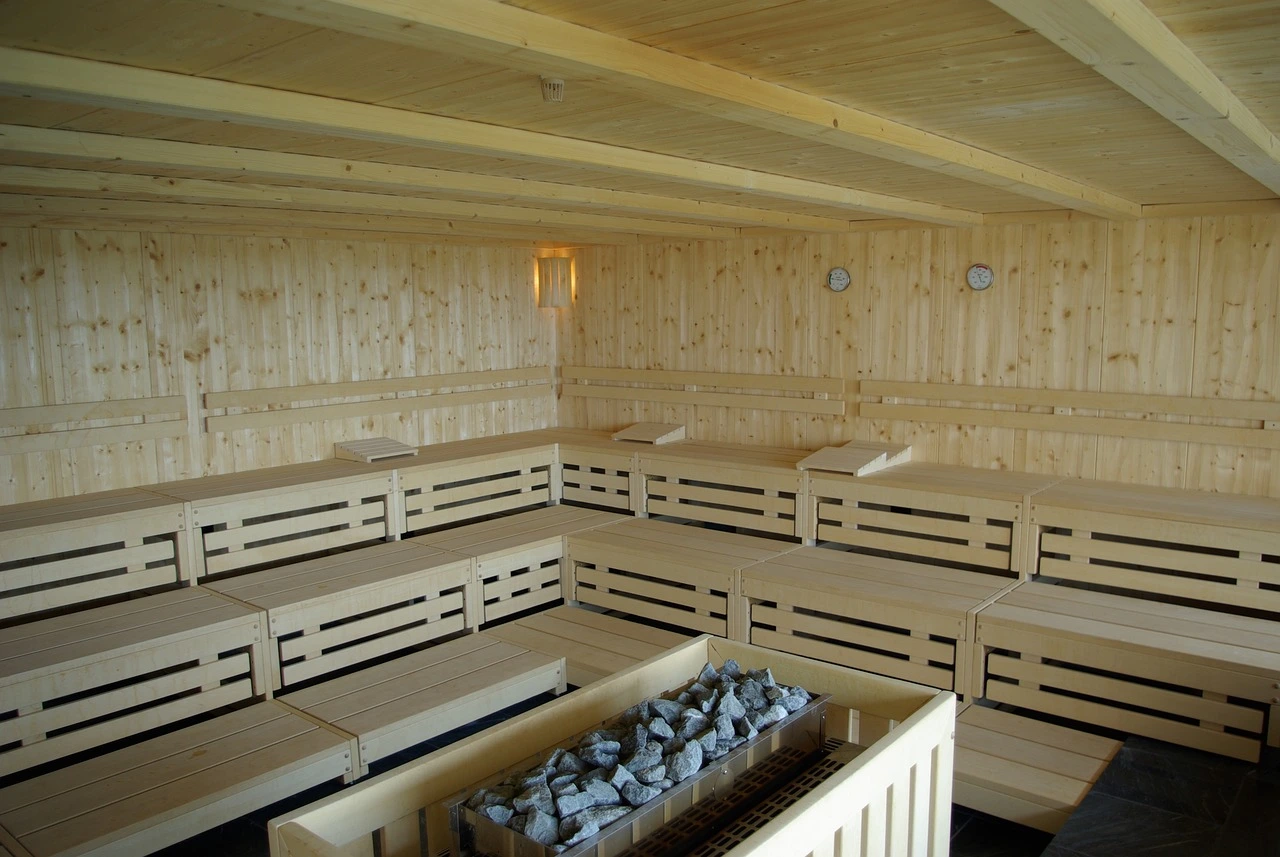 A sauna from the inside